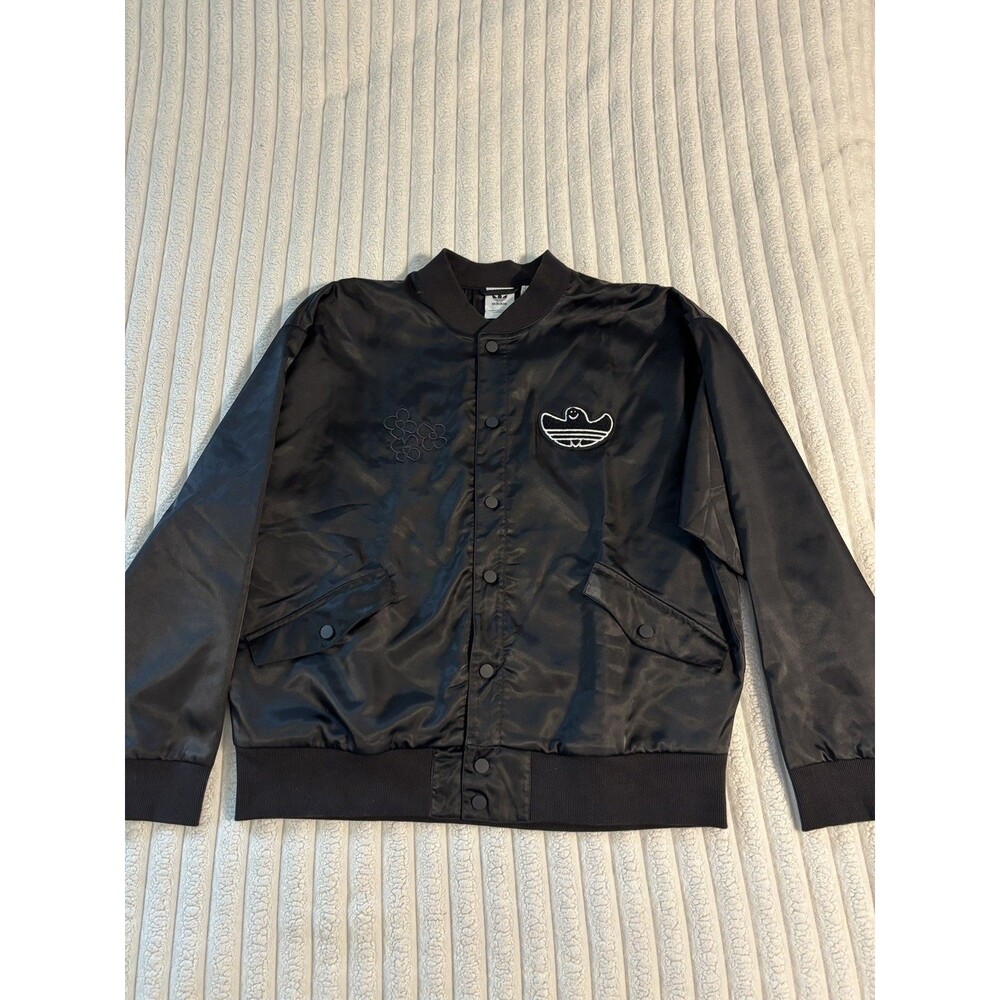 Adidas Shmoofoil Bomber Jacket Satin Mens large Mark Gonzales Skateboarding HTF